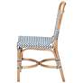 7_Baxton Studio Luciana Blue White Rattan Bistro Chair more views