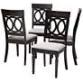 1_Baxton Studio Lucie Grey Fabric Upholstered Wood Dining Chair