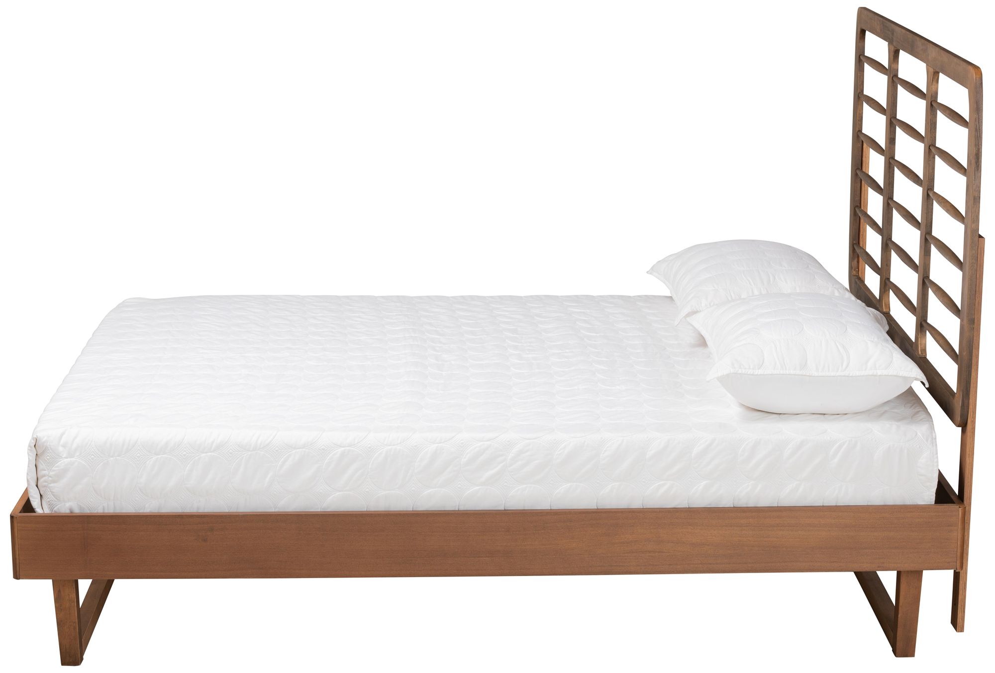 Image 5 Baxton Studio Lucie Walnut Brown Full Size Platform Bed more views