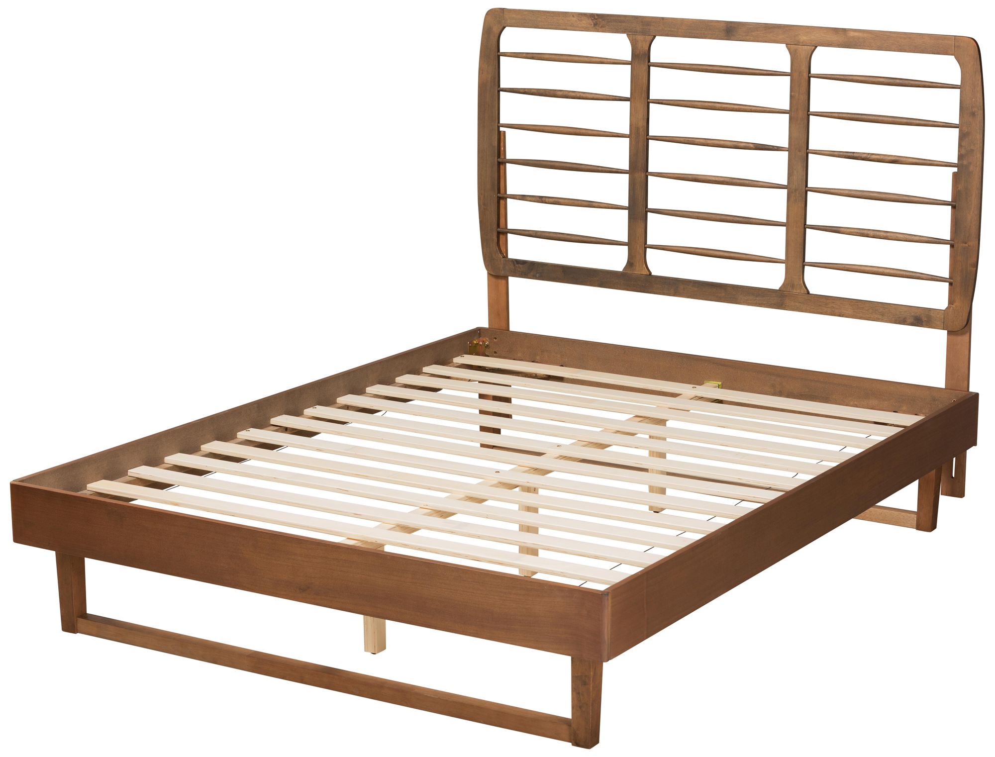 Image 6 Baxton Studio Lucie Walnut Brown Full Size Platform Bed more views