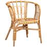 Baxton Studio Luxio Natural Rattan Dining Chair