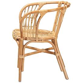 Image5 of Baxton Studio Luxio Natural Rattan Dining Chair more views