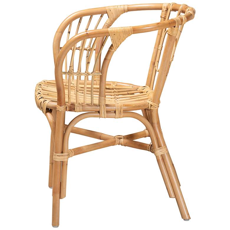 Image 5 Baxton Studio Luxio Natural Rattan Dining Chair more views