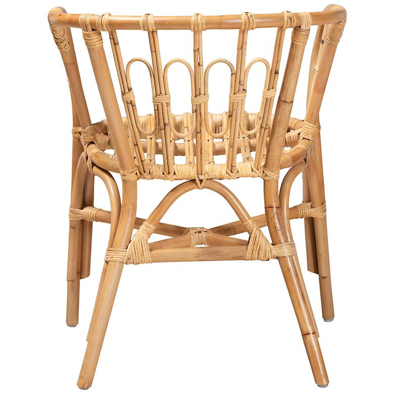 Image 6 Baxton Studio Luxio Natural Rattan Dining Chair more views
