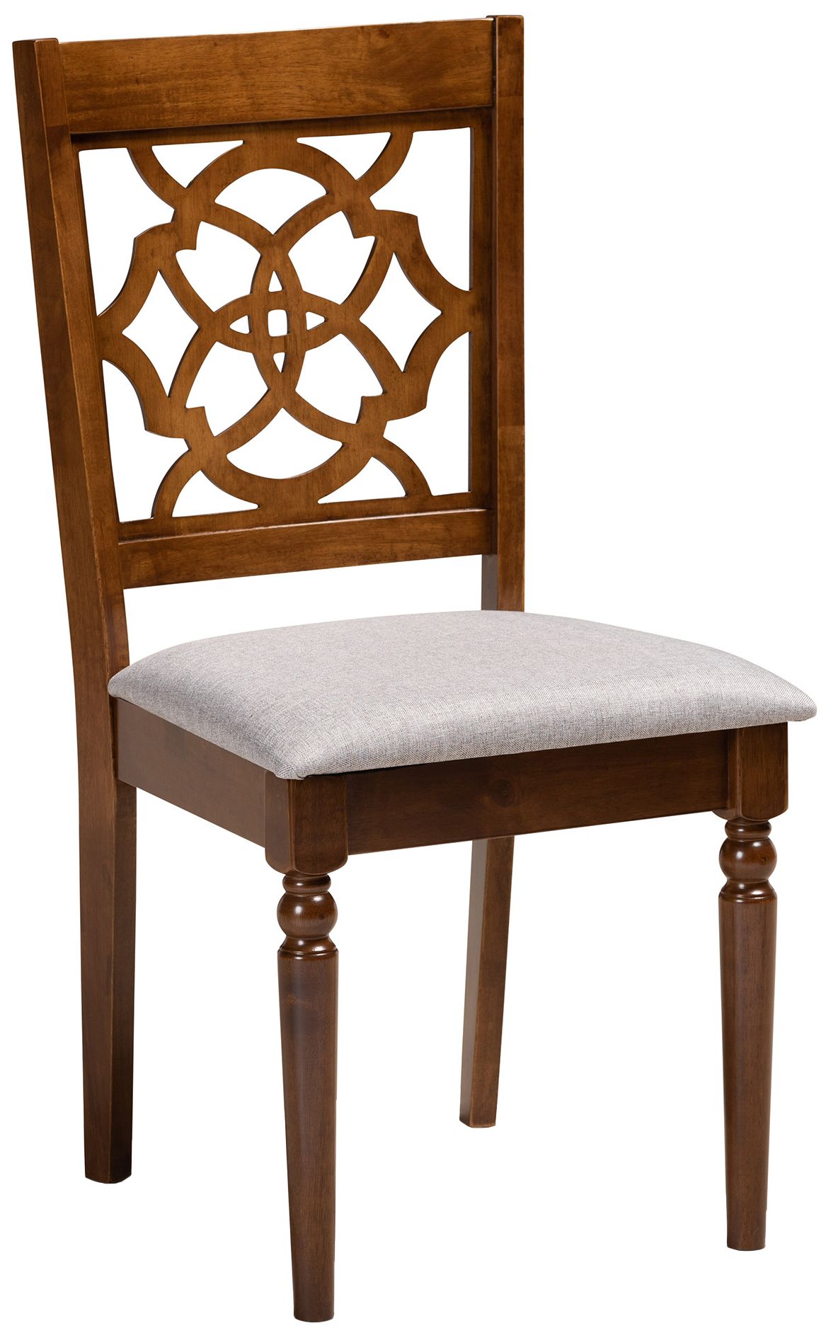 Image 3 Baxton Studio Lylah Grey Fabric Upholstered Wood 4-Piece Dining Chair Set more views