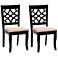 Baxton Studio Mael Sand Fabric Upholstered Wood 2-Piece Dining Chair Set