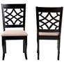 5_Baxton Studio Mael Sand Fabric Upholstered Wood 2-Piece Dining Chair Set more views