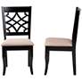 7_Baxton Studio Mael Sand Fabric Upholstered Wood 2-Piece Dining Chair Set more views