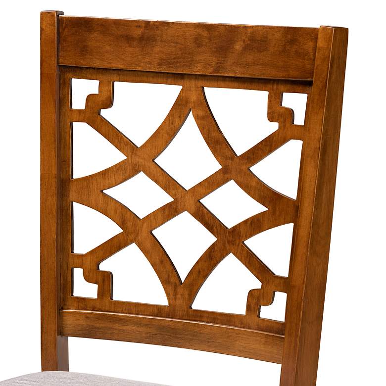 Image 4 Baxton Studio Mael Walnut Brown 7-Piece Dining Set more views