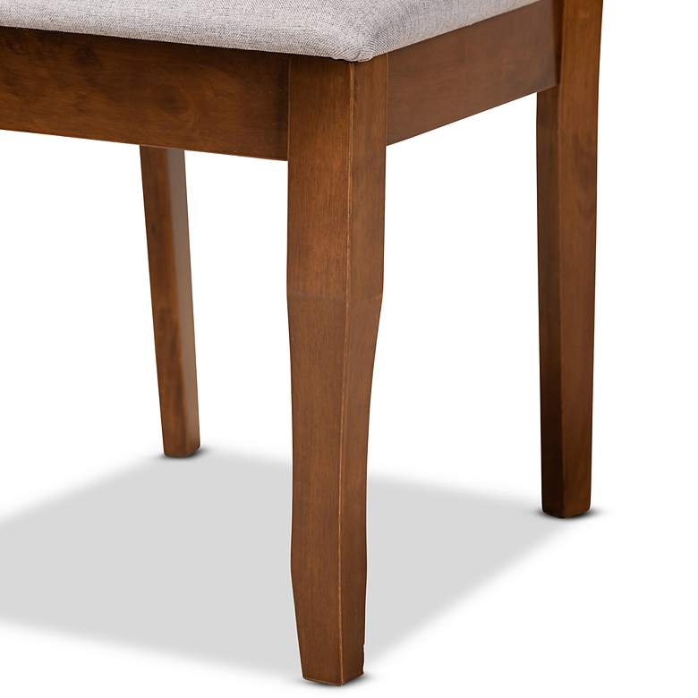 Image 5 Baxton Studio Mael Walnut Brown 7-Piece Dining Set more views