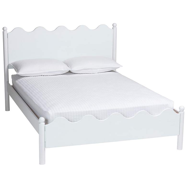 Image 2 Baxton Studio Malaya Modern White Wood Full Platform Bed