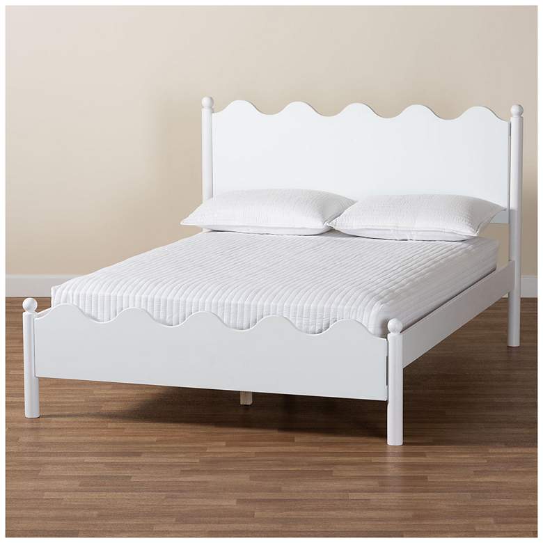 Image 1 Baxton Studio Malaya Modern White Wood Full Platform Bed