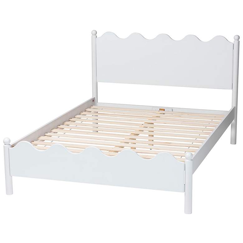 Image 5 Baxton Studio Malaya Modern White Wood Full Platform Bed more views