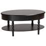 Baxton Studio Malinda Black Wood 1-Drawer Coffee Table with Spindle Legs
