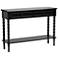 Baxton Studio Malinda Black Wood 2-Drawer Console Table with Spindle Legs