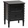 Baxton Studio Malinda Black Wood 2-Drawer End Table with Spindle Legs