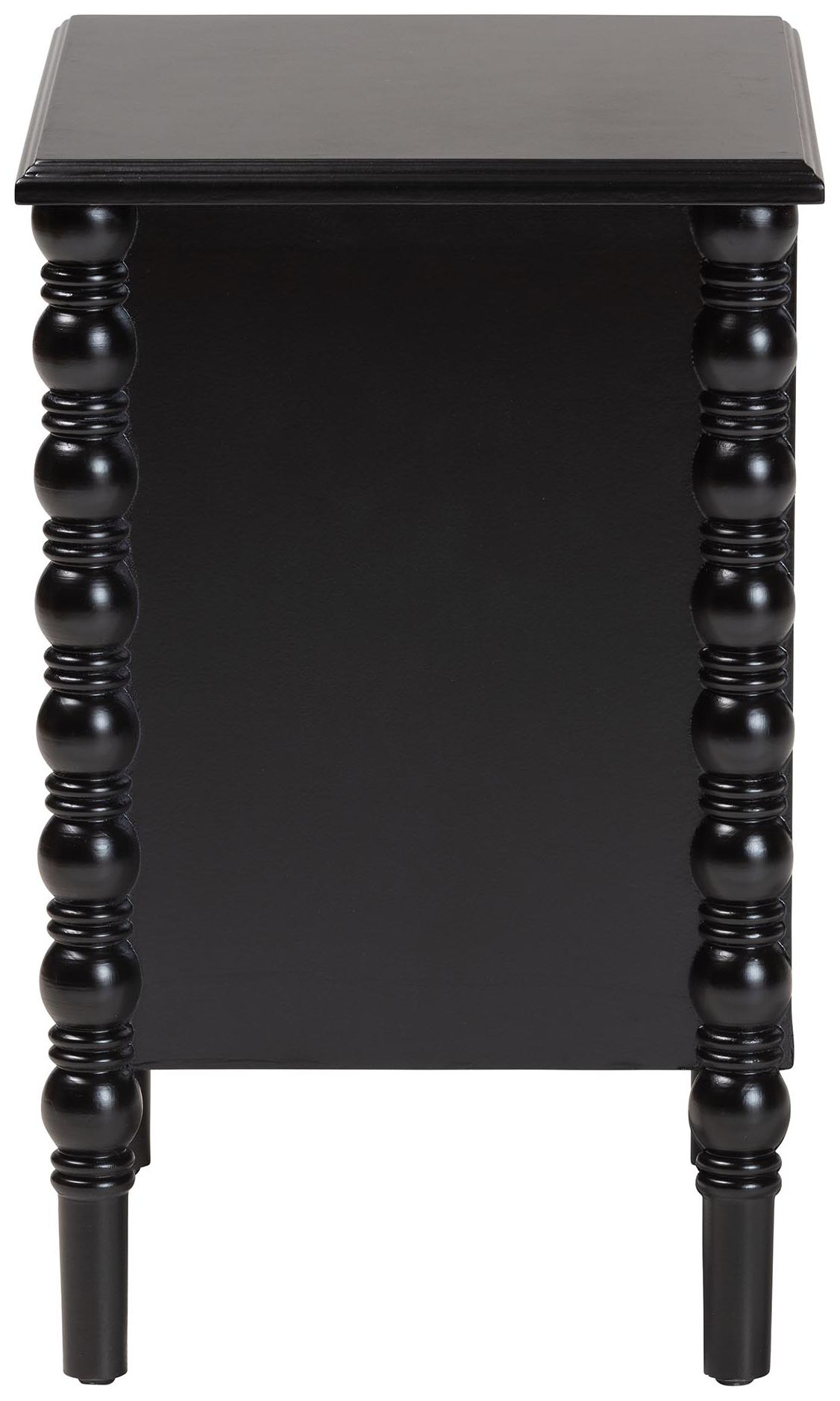 Image 5 Baxton Studio Malinda Black Wood 2-Drawer End Table with Spindle Legs more views