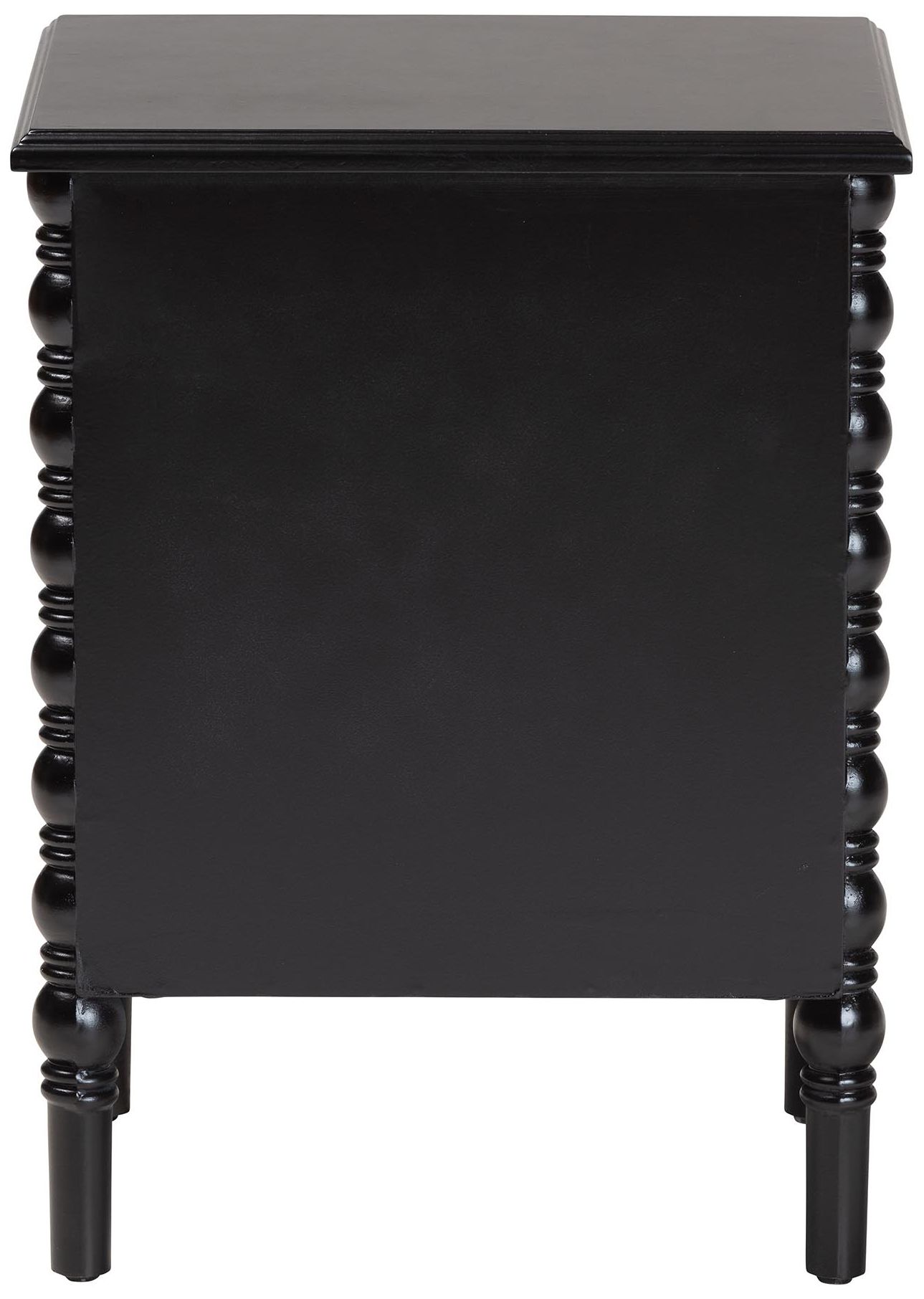 Image 6 Baxton Studio Malinda Black Wood 2-Drawer End Table with Spindle Legs more views
