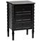 Baxton Studio Malinda Black Wood 3-Drawer End Table with Spindle Legs