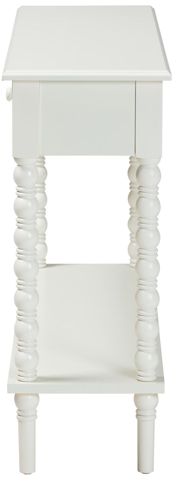 Image 5 Baxton Studio Malinda White Wood 2-Drawer Console Table with Spindle Legs more views