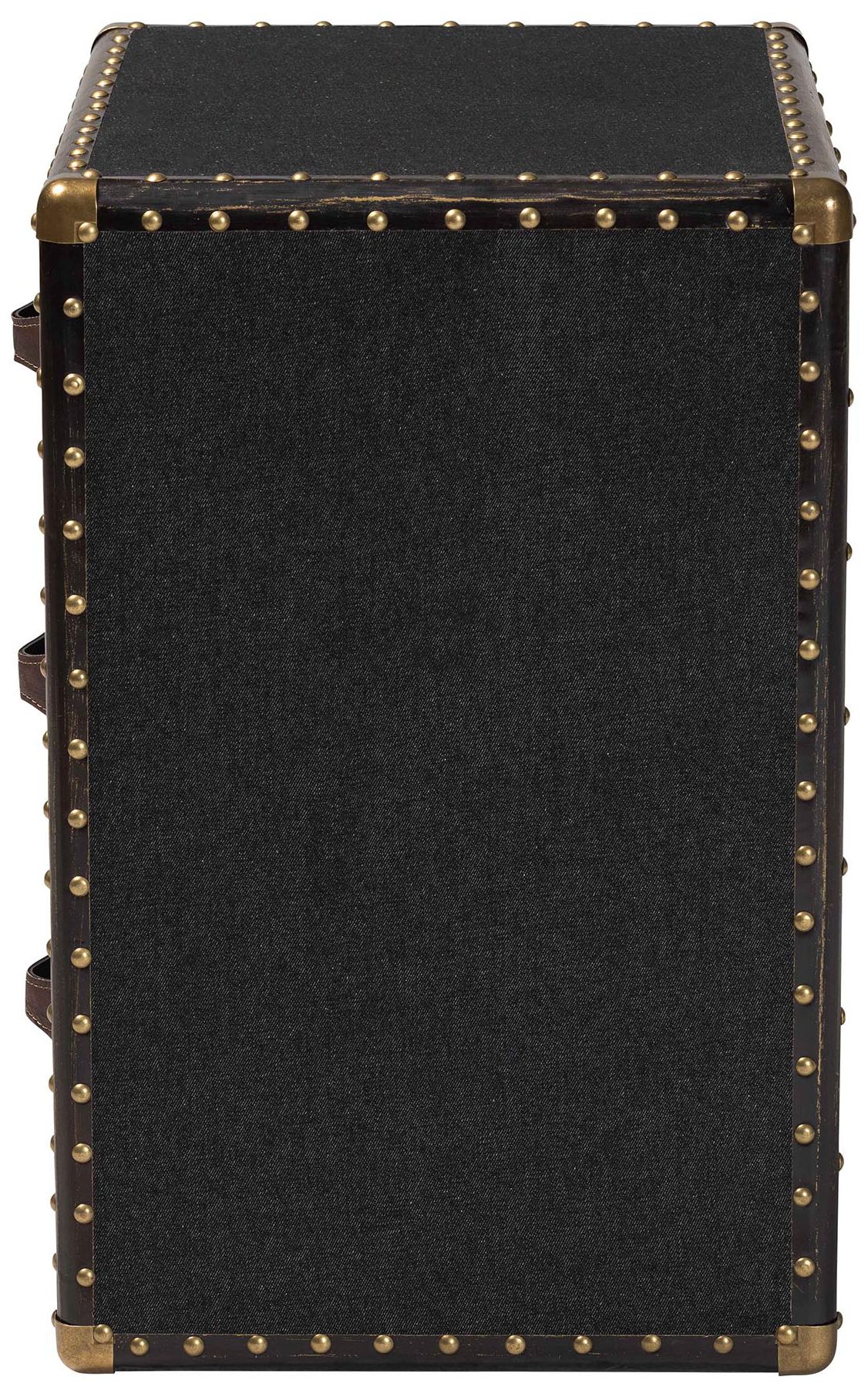 Image 5 Baxton Studio Mallison Vintage Black Canvas 3 Drawer End Table more views