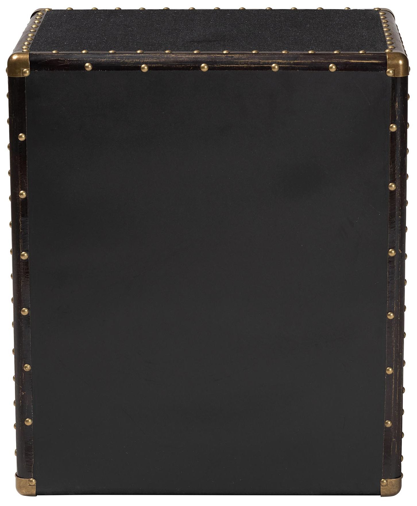 Image 6 Baxton Studio Mallison Vintage Black Canvas 3 Drawer End Table more views