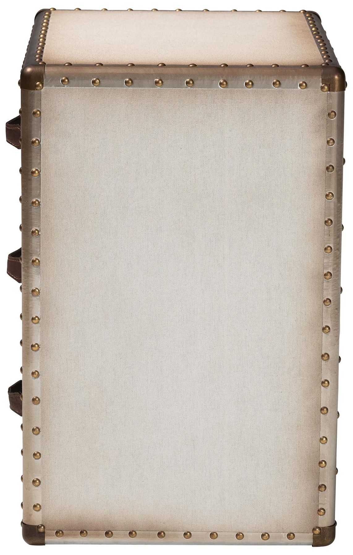 Image 5 Baxton Studio Mallison Vintage White Canvas 3 Drawer End Table more views