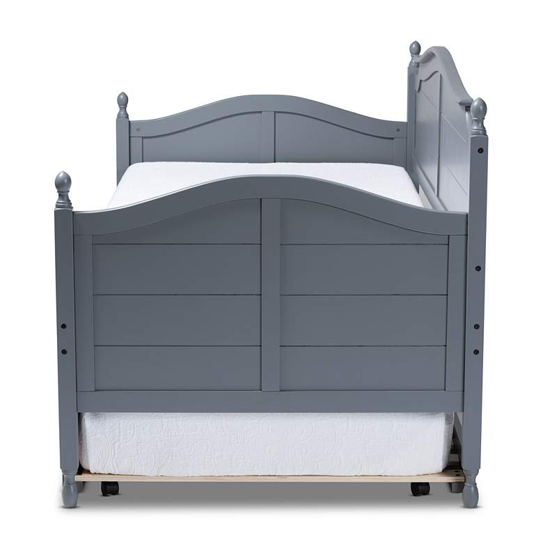 Image 5 Baxton Studio Mara Gray Twin Daybed with Roll-Out Trundle more views
