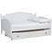 Baxton Studio Mara White Full Daybed w/ Roll-Out Trundle Bed