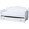 Baxton Studio Mara White Twin Daybed with Roll-Out Trundle