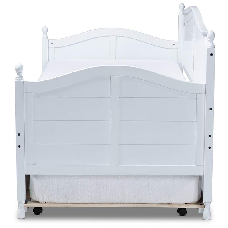 Image 5 Baxton Studio Mara White Twin Daybed with Roll-Out Trundle more views