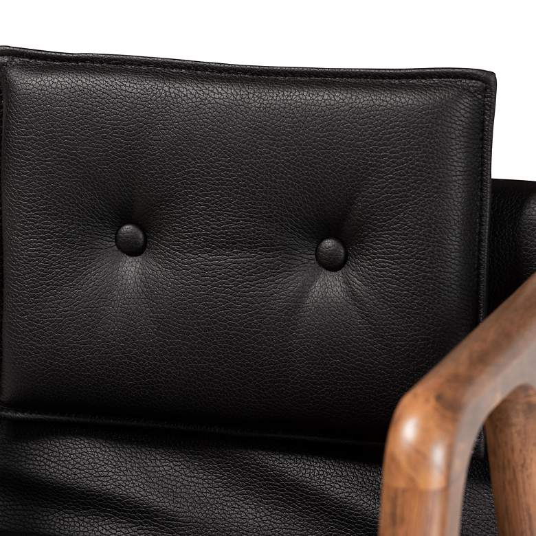 Image 3 Baxton Studio Marcena Black Leather-Like 7-Piece Dining Set more views