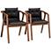 Baxton Studio Marcena Tufted Black Dining Chairs Set of 2