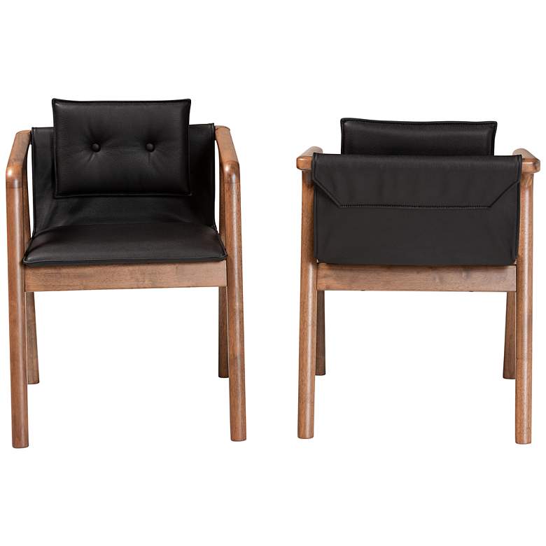 Image 6 Baxton Studio Marcena Tufted Black Dining Chairs Set of 2 more views