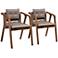 Baxton Studio Marcena Tufted Gray Dining Chairs Set of 2