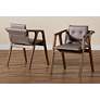 Baxton Studio Marcena Tufted Gray Dining Chairs Set of 2 in scene