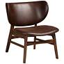 Baxton Studio Marcos Dark Brown Faux Leather Accent Chair