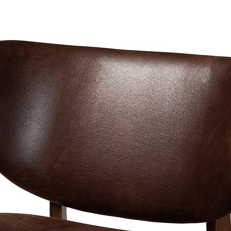 Image 3 Baxton Studio Marcos Dark Brown Faux Leather Accent Chair more views