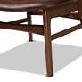 Thumbnail4 of Baxton Studio Marcos Dark Brown Faux Leather Accent Chair more views