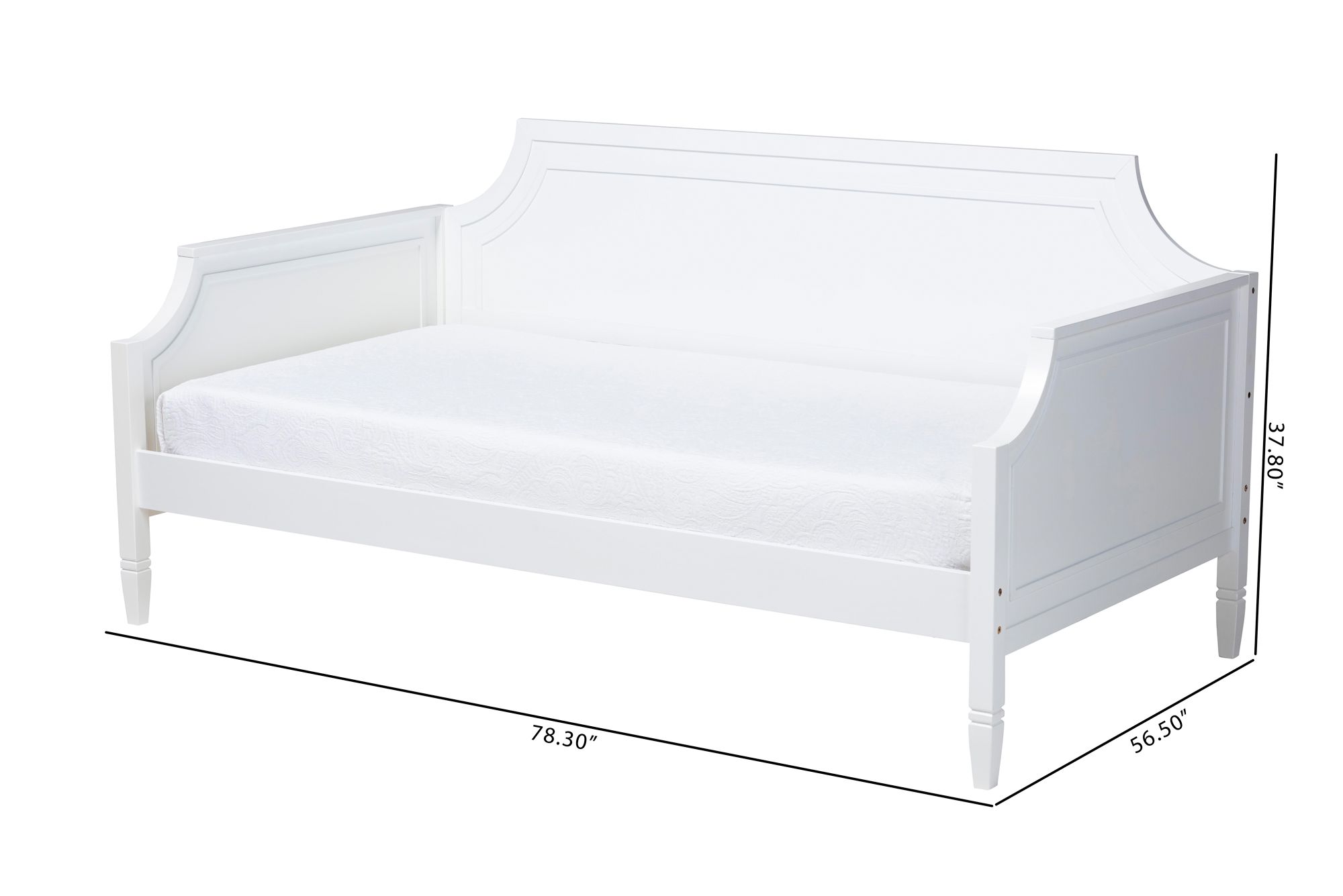 Baxton Studio Mariana White Wood Full Size Daybed