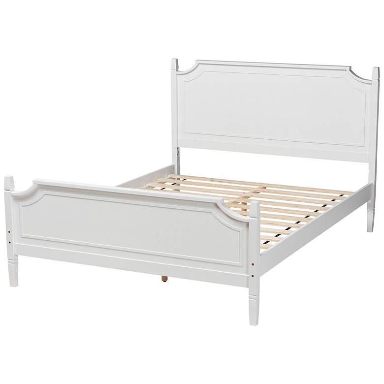 Image 7 Baxton Studio Mariana White Wood Queen Platform Bed more views