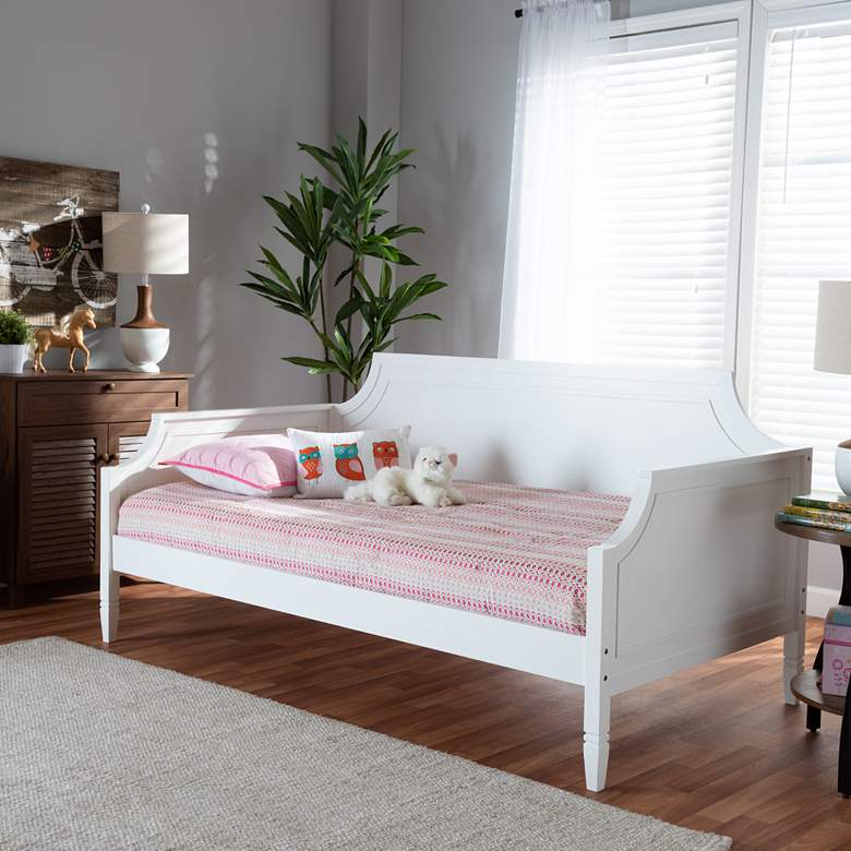 Image 1 Baxton Studio Mariana White Wood Twin Daybed