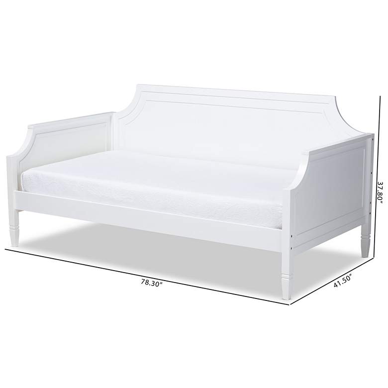 Image 7 Baxton Studio Mariana White Wood Twin Daybed more views
