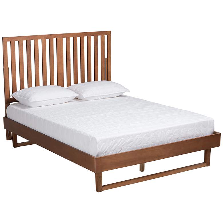 Image 2 Baxton Studio Marin Walnut Brown Full Size Platform Bed