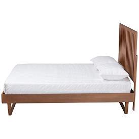 Image5 of Baxton Studio Marin Walnut Brown Queen Size Platform Bed more views