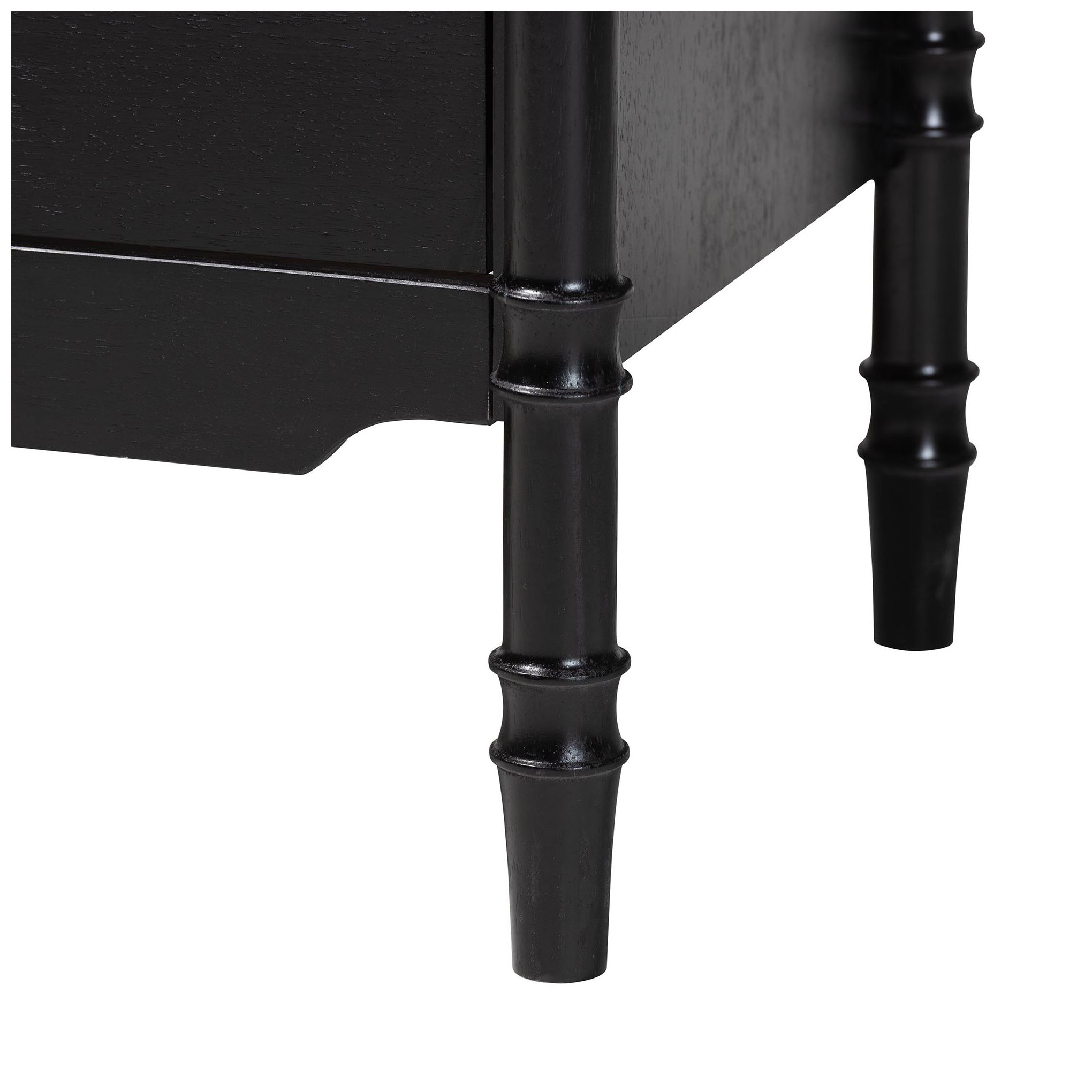 Baxton Studio Marisela 4-Piece Black King Size Bedroom Set