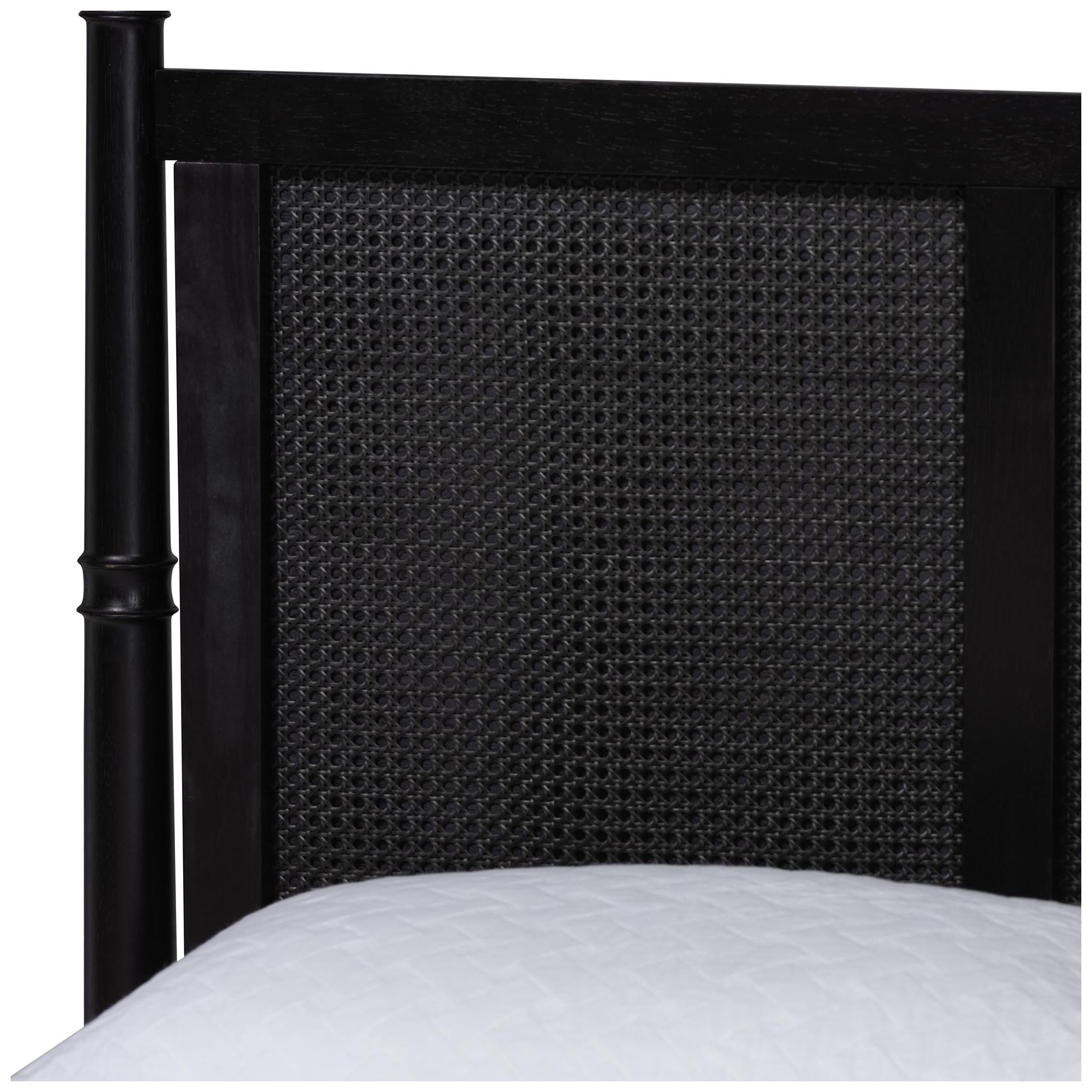 Baxton Studio Marisela 4-Piece Black King Size Bedroom Set