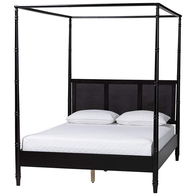 Image 5 Baxton Studio Marisela 4-Piece Black Queen Size Bedroom Set more views