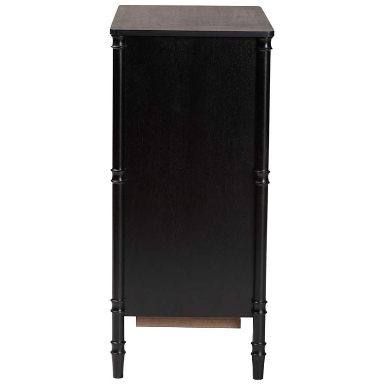 Image 5 Baxton Studio Marisela Black Wood 4-Drawer Vertical Storage Dresser more views