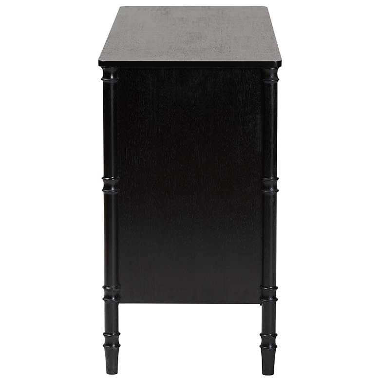 Image 6 Baxton Studio Marisela Black Wood 6-Drawer Wood Dresser with Gold Handles more views